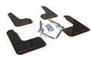 Rally Armor 17-19 Honda Civic Sport/Sport Touring Black UR Mud Flap w/Red Logo-1