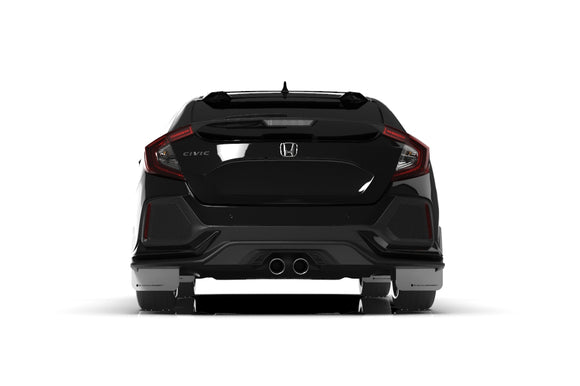 Rally Armor 17-21 Honda Civic Sport/Sport Touring White UR Mud Flap w/Red Logo