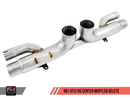 AWE Center Muffler Delete for Porsche 991.1 / 991.2 GT3 / RS - Chrome Silver Tips-3