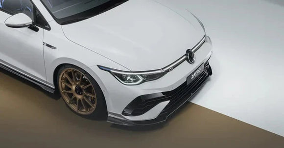 Zaero Design VW Golf R Mk8 EVO-1 Gloss Black Front Splitter | ZA-GOLF-8-R-FS