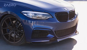 Zaero Design BMW 2 Series, M235i & M240i F22 F23 EVO-1 Gloss Black Front Splitter | ZA-F22-FS