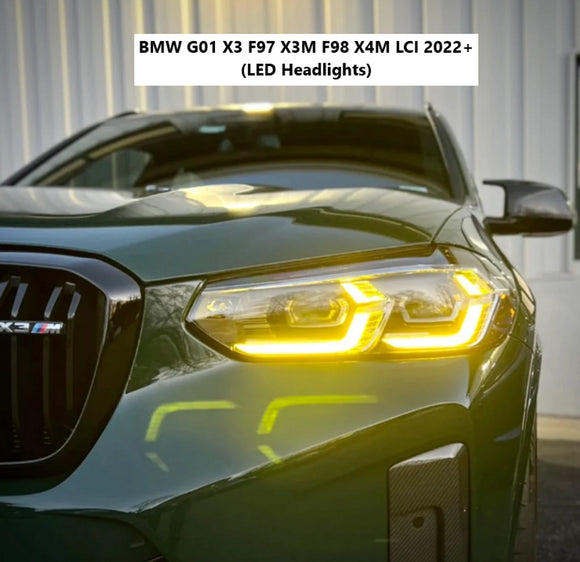 MAD Yellow DRL LED Module Set - Fast Swap, Plug & Play BMW X3 G08 LCI 2022-2023