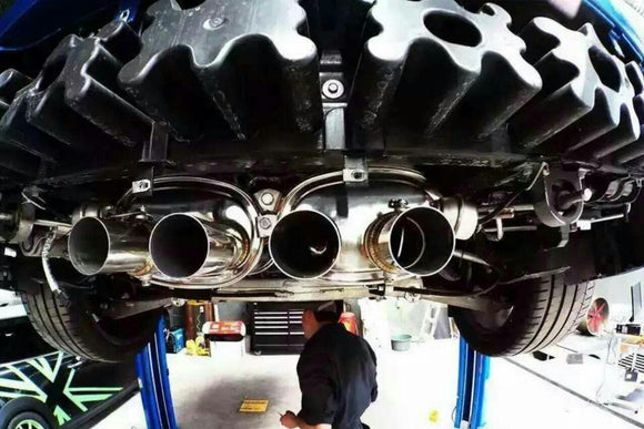 ARMYTRIX Stainless Steel Valvetronic Catback Exhaust System w/X-Pipe | Quad Matte Black Tips Chevrolet Corvette C7 2014-2019