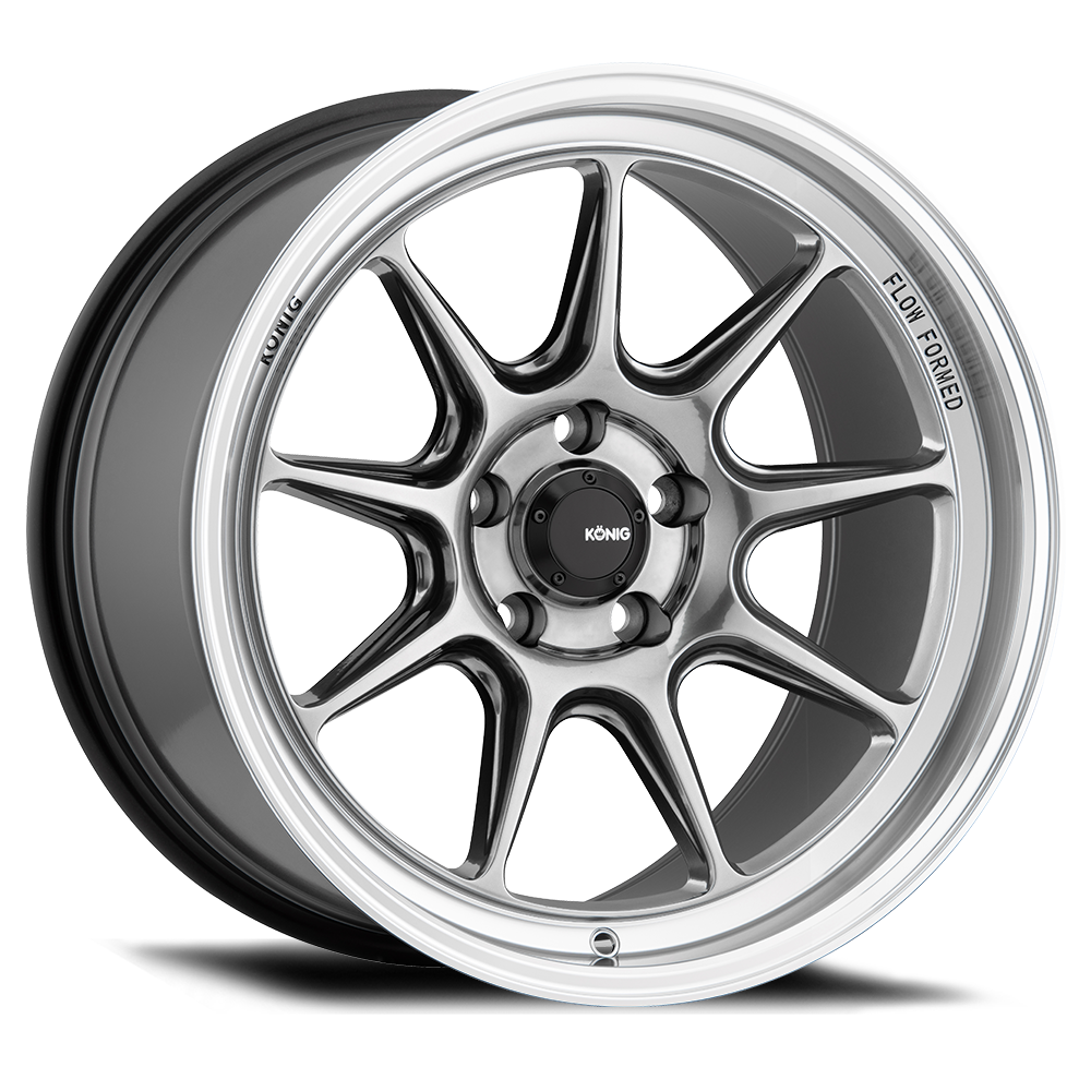 KONIG COUNTERGRAM 18 X 8.5 +40 5 X 100 CB73.1 HYPER CHROME / MACHINED LIP