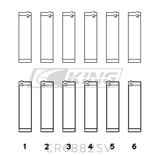 King Engine Bearings Audi ABS, CDTA, CKVC, CEZA Sputter Replacement Bearing Set