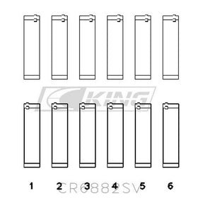 King Engine Bearings Audi ABS, CDTA, CKVC, CEZA Sputter Replacement Bearing Set - 0