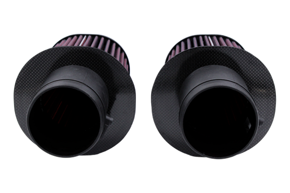 BMC 09-12 Audi R8 5.2L V10 Quattro / R-Tronic Cylindrical Carbon Racing Filter Induction System Kit