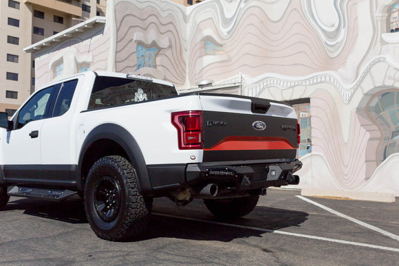 Addictive Desert Designs 17-18 Ford F-150 Raptor HoneyBadger Rear Bumper w/ 10in SR LED Mounts