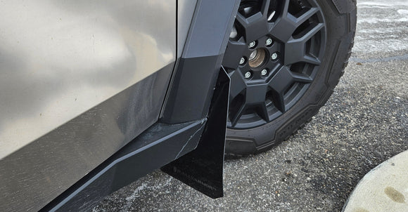 Rally Armor 24-25 Tesla Cybertruck Black UR Mud Flap Metallic Black Logo
