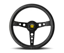 Momo Prototip Heritage Steering Wheel 350 mm - Black Leather/White Stitch/Black Spokes-1