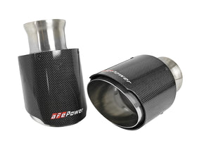AFE MACH FORCE-XP 4.5" CARBON FIBER EXHAUST TIPS: 2015–2019 DODGE CHARGER V8/CHARGER HELLCAT