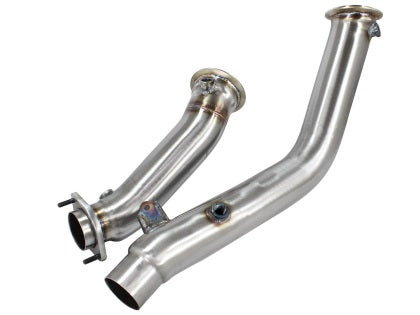 aFe Power Elite Twisted Steel Down-Pipes Race 2015+ BMW M3/M4 (F80/F82) L6-3.0L (tt) S55