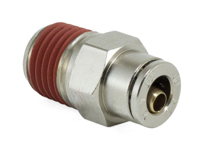 Straight Male - 1/4" MNPT x 1/4" PTC - DOT - SMC # KV2H07-35S