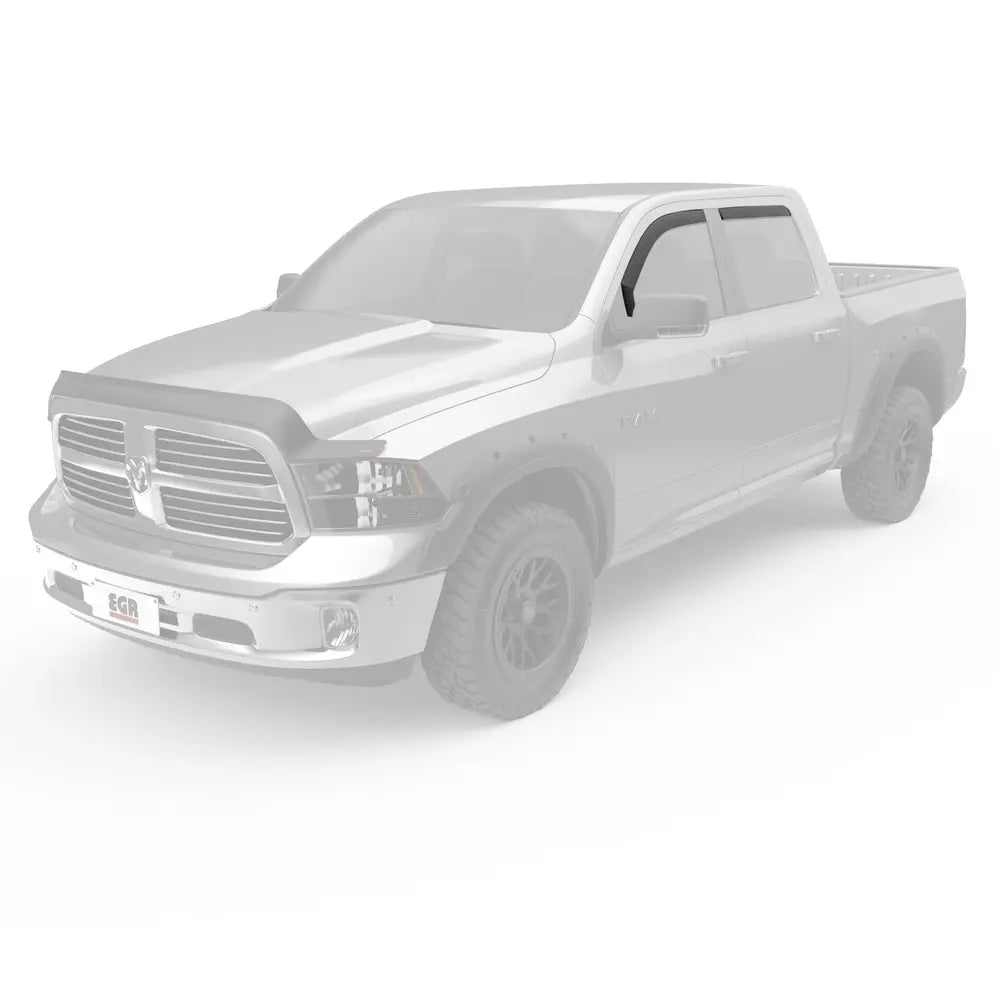 EGR 09+ Dodge Ram Pickup Crew Cab In-Channel Window Visors - Set of 4 (572751) - 0