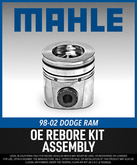 Mahle OE 98.5-02 Dodge Cummins 5.9L 4.016in Bore Rebore Kit Assembly Set (Set of 1)