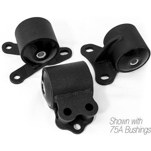 Innovative 94-01 Integra B-Series Black Steel Mounts 75A Bushings (Auto Trans 3 Bolt)