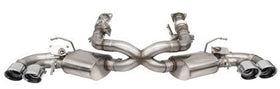 Corsa 2020 Corvette C8 3in Valved Cat-Back 4.5in Pol Quad Tips - Fits Factory Perf Exhaust w/ AFM