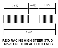 Artec Industries Dana 60 Arp High Steer Studs And Nuts 4 Pack Kit - 0