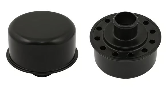 Mr. Gasket Push-On Breather - Flat Black