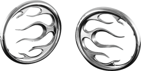 Kuryakyn Flame Speaker Grills Chrome