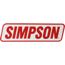SIMPSON MOTORCYCLE SIMPSON AUTO SIGN 6 X 18 RED