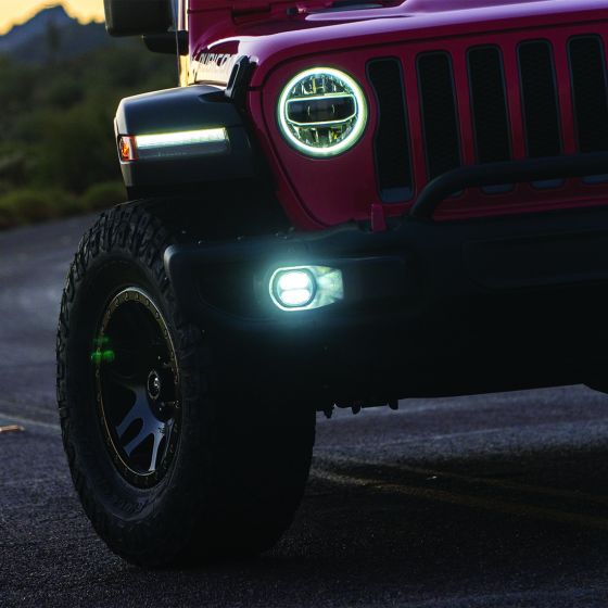 RIGID INDUSTRIES 360-SERIES 4" LED FOG LIGHTS: 2018+ JEEP WRANGLER