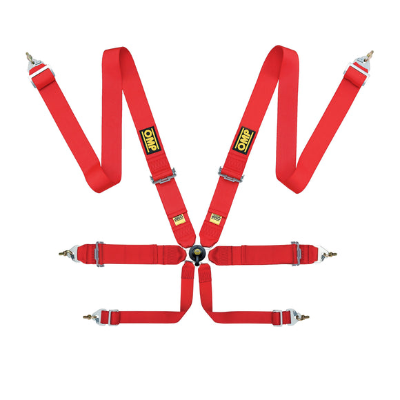 OMP First 3 Safety Harness Red