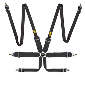 OMP First 3/2 Racing Harness Black Yellow