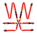 OMP Safety Harness First 2In Red (Fia 8853-2016) Pull Up - Steel Adj-1