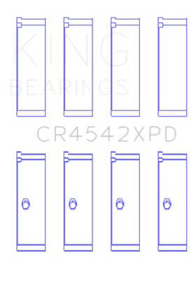 King Honda K-Series 2.0L/2.4 LXP Tri-Metal Performance Connecting Rod Bearing (Set of 4) - Size STDX - 0