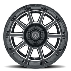 ICON Recoil 20x10 5x150 -24mm Offset 4.5in BS Gloss Black Milled Spokes Wheel