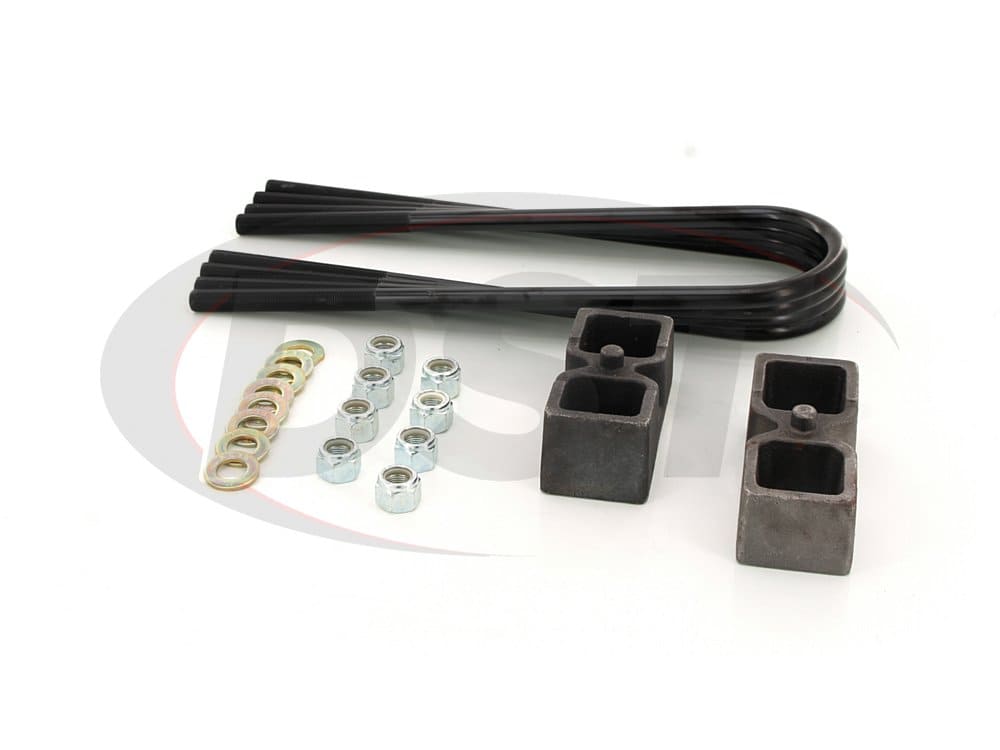 Daystar 1994-2013 Dodge Ram 2500 4WD (w/Dana 70 Axle & w/o Overloads) - 2in Rear Block & U-Bolt Kit
