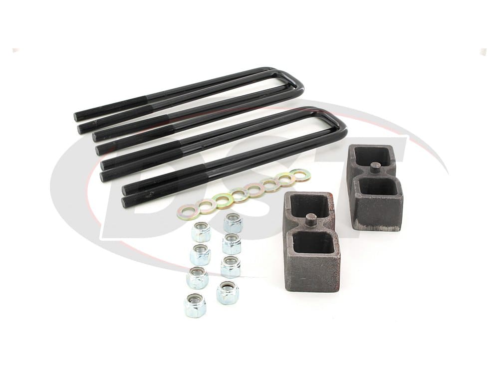 Daystar 1999-2010 Chevy Silverado 2500HD 4WD/2WD (w/o overloads) - 2in Rear Block & U-Bolt Kit