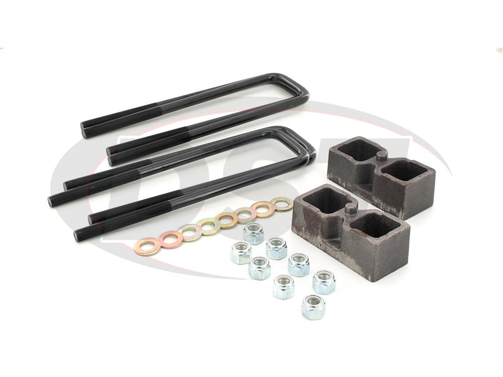 Daystar 2011-2018 Chevy Silverado 2500HD 4WD/2WD (w/o overloads) - 2in Rear Block & U-Bolt Kit
