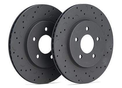 Hawk Talon 2009 BMW 335d E90 Body Code Drilled and Slotted Front Brake Rotor Set