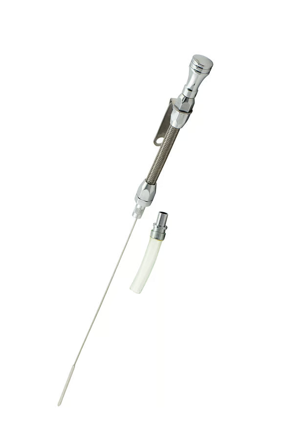 Mr. Gasket Engine Oil Dipstick & Tube - Braided Stainless Steel Fits 1955-1979 Chevrolet 262-400 Small Block