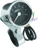 Bikers Choice Big Twin & XL Electronic Mini Tachometer 8000 RPM Black Face 2 1/2 Inch-1