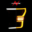 ANZOUSA FULL LED PROJECTOR HEADLIGHTS BLACK HOUSING W/ SWITCHBACK LIGHT BAR: 2015–2017 FORD F-150-6