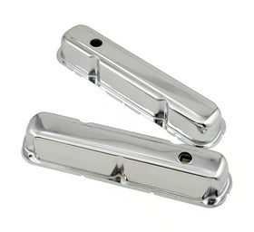 Mr. Gasket Chrome Tall-Style Valve Covers Fits 1964-1991 Chrysler 273-360 LA Small Block