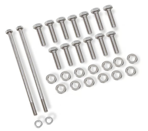 Mr. Gasket Oil Pan Bolt Set - Polished Stainless Steel GM LS Engines