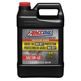 AMSOIL Signature Series 5W-40 100% Synthetic Max-Duty Diesel Oil 3.78 Liter Jug