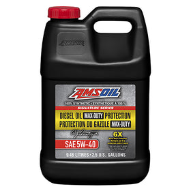 AMSOIL Signature Series 5W-40 100% Synthetic Max-Duty Diesel Oil 9.46 Liter Jug