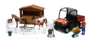 New Ray Toys Kubota RTV-X1120D Playset with Figurine, Barn and Horses/ Scale - 1:18-1