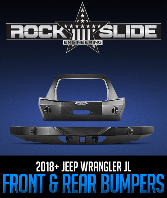 Rock Slide 18-25 Jeep Wrangler JL 2-4 Door Combo Mid Front And Full Rear Bumpers