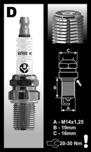 Brisk Silver Extra Turbo Racing DR08GS Spark Plug - Priced Each-3