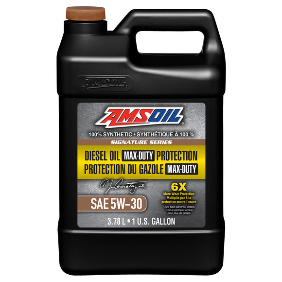 AMSOIL Signature Series 5W-30 100% Synthetic Max-Duty Diesel Oil 3.78 Liter Jug