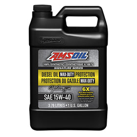 AMSOIL Signature Series 15W-40 100% Synthetic Max-Duty Diesel Oil 3.78 Liter Jug