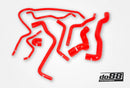 do88 SAAB 9-3 Turbo T7 99-03 Coolant Hoses Red-1