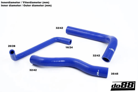 do88 Volvo 240 Coolant Hoses Black