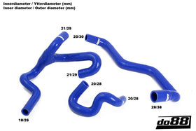 do88 SAAB 9-5 98-10 Heater Hoses for Cars w/Water Valve Blue - 0